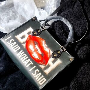 Stylish Black and Red Handbag